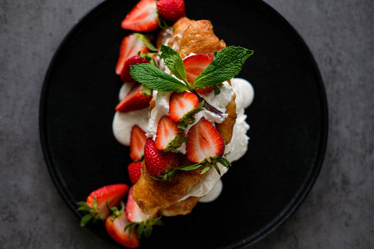 Strawberry Croissant French Toast with Mascarpone Whipped Cream